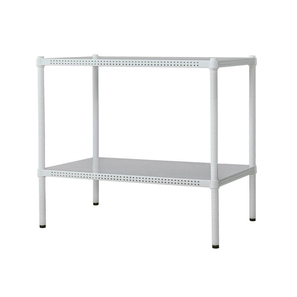 【Y HOUSE】60x45x60cm perforated board two-layer shelf perforated board shelf iron rack - paint white
