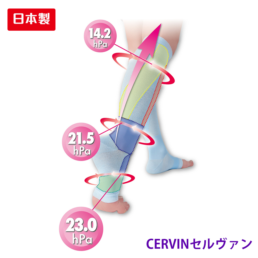 日本製【CERVIN】小腿腳踝紓壓護套2入男女適用, , large