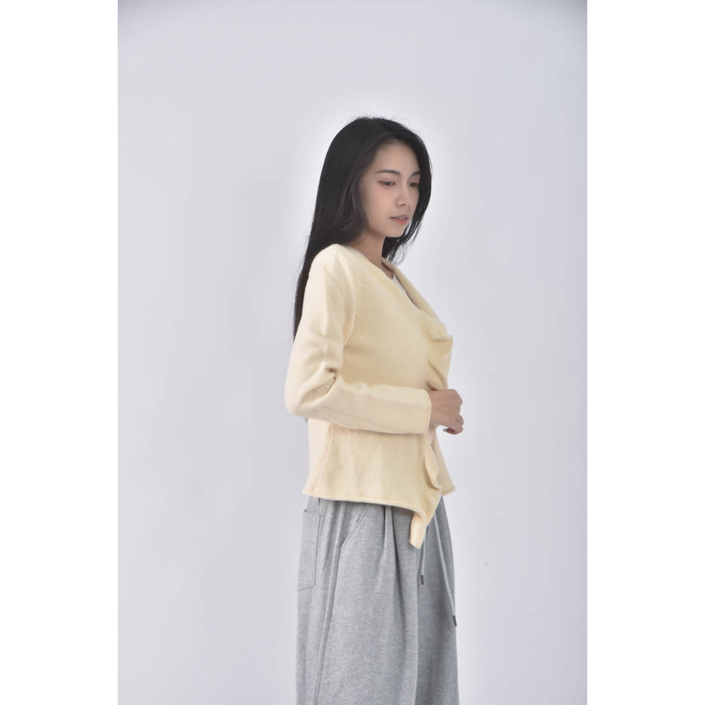 (S) 質感義大利品牌杏色外套二手衣, , large