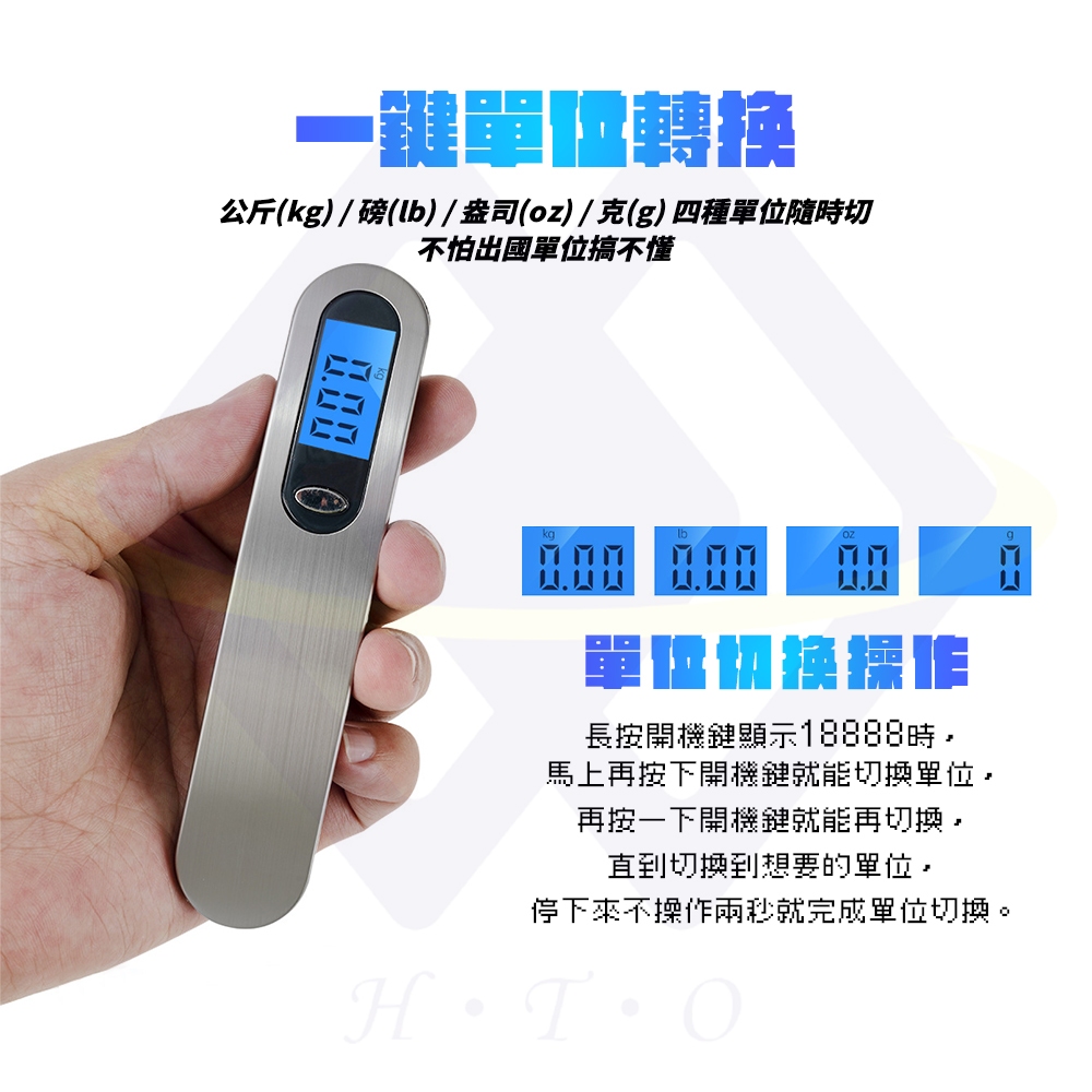USB-C Luggage Scale - Silver (Type-C Rechargeable), , large