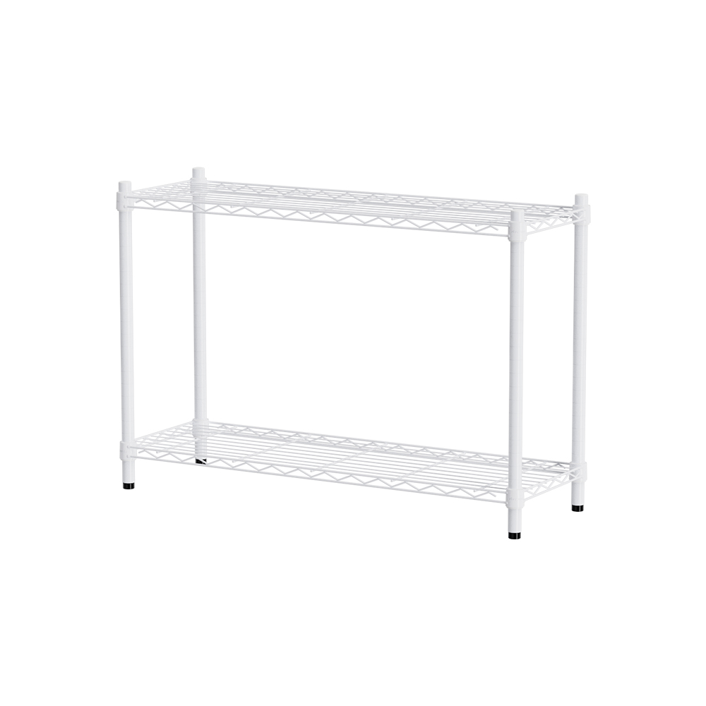 【Y HOUSE】90x30x60cm Lightweight Two-layer Iron Rack Iron Rack Shelf-Painted White, , large