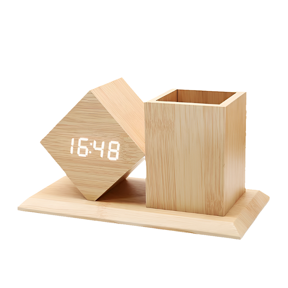 led-clock-pen-holder-walnut, , large