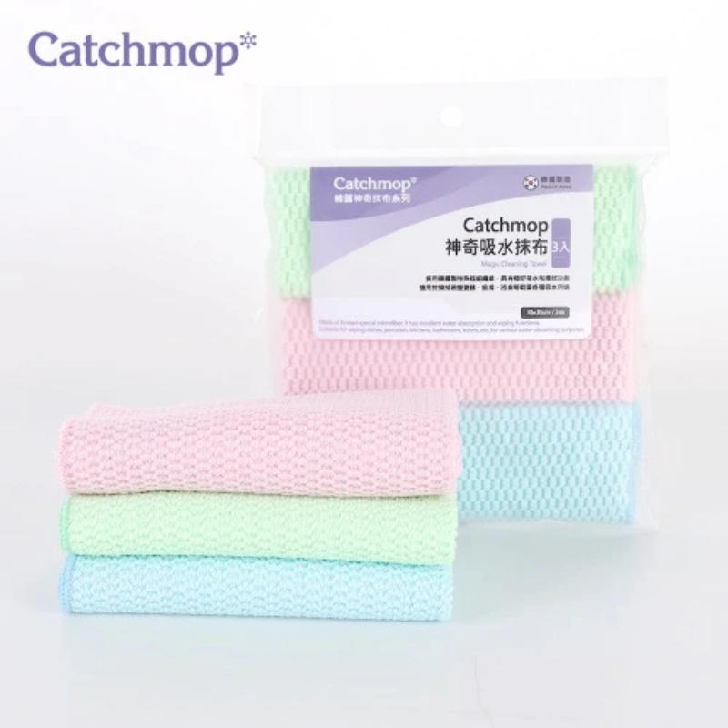 〔得來亞〕Catchmop神奇吸水抹布(3入裝) / 適用於各種吸水清潔用途, , large