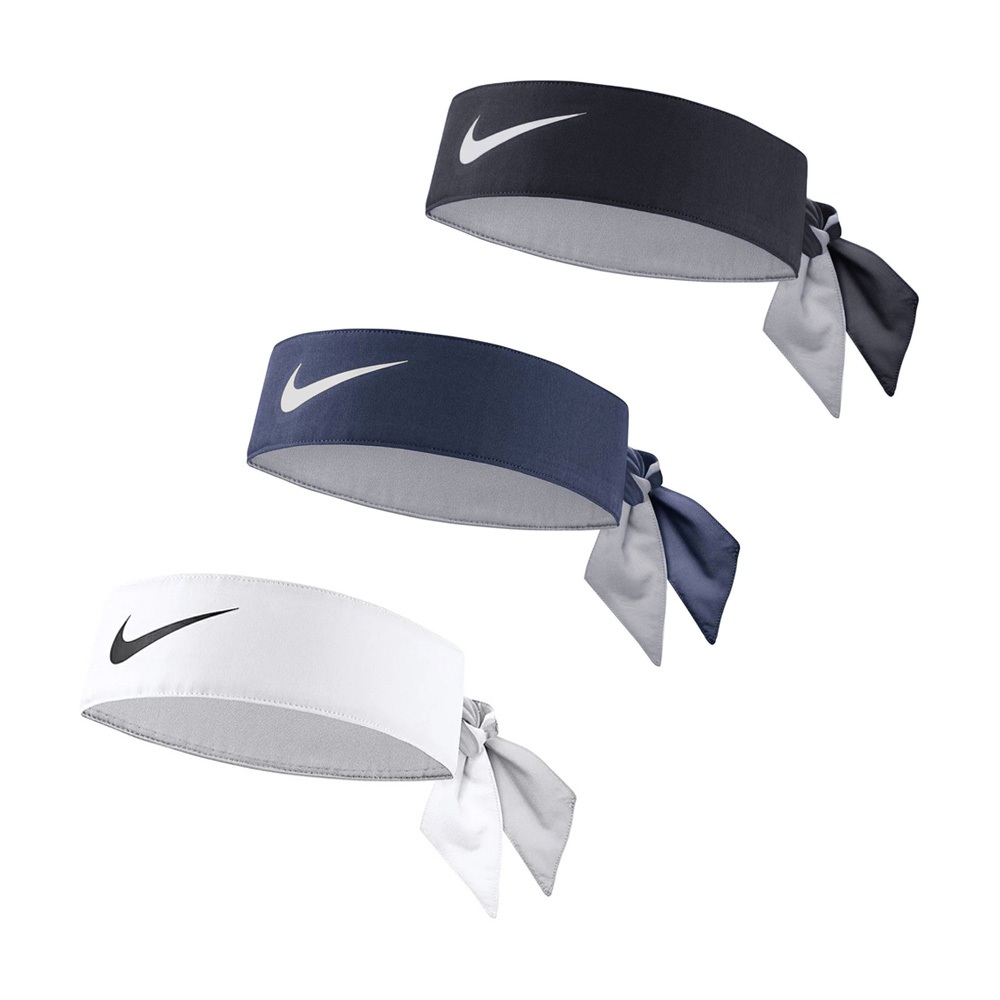 NIKE TENNIS頭帶 訓練 戶外 運動 止汗髮帶 費德勒 納達爾 簡約 吸汗 乾爽 透氣 彈性 柔軟 黑 藍 白, , large