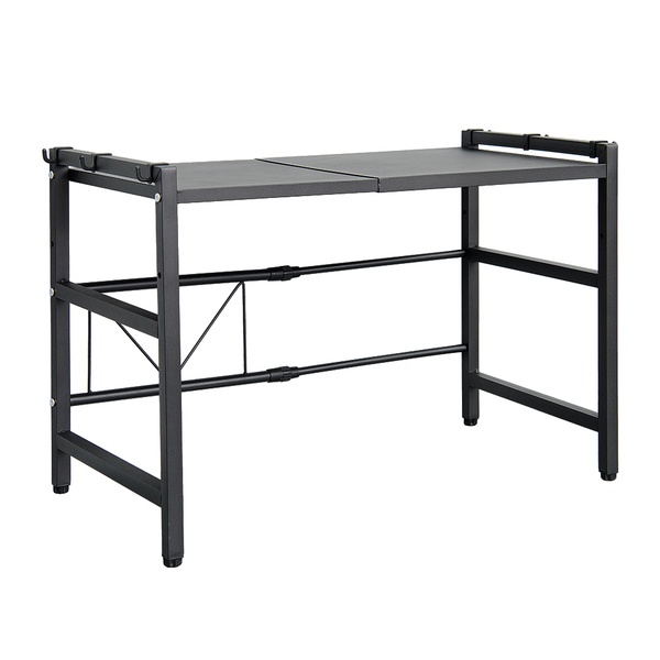 【Y HOUSE】Multi-purpose retractable storage rack/electrical rack/kitchen rack/shelf-single layer black