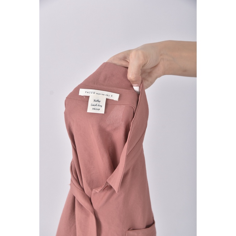 (M) pazzo質感紅色襯衫上衣二手衣, , large