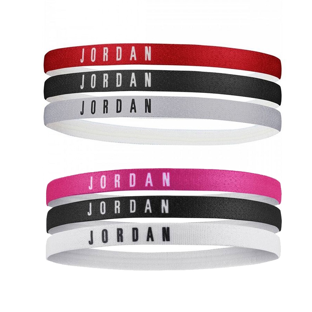 [秉宸] NIKE 彈性髮帶 韻律瑜珈 慢跑 止汗髮帶 JORDAN HEADBANDS 髮帶 3件組 J0003599, , large