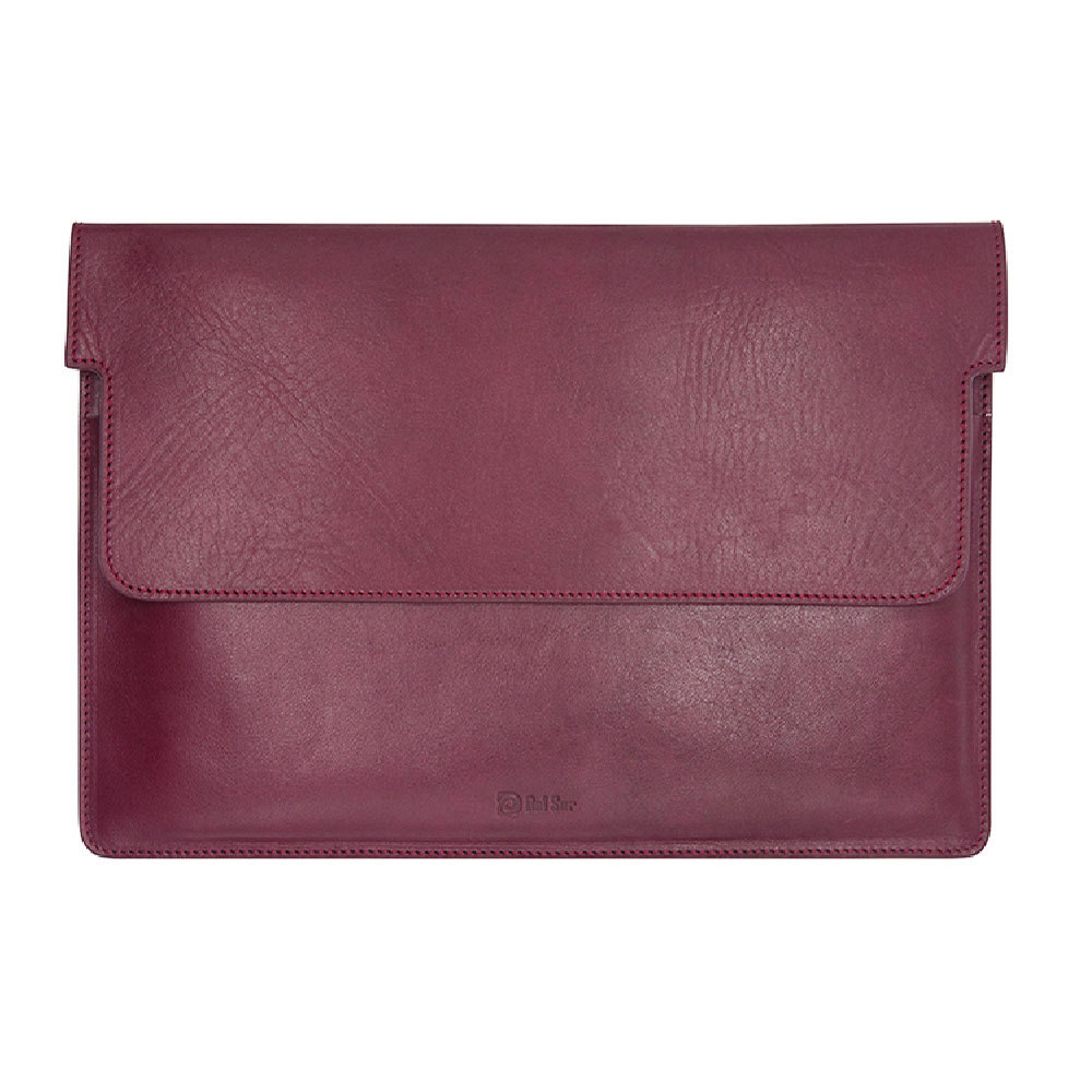 【Del Sur】阿根廷頭層牛皮純手工植鞣天然皮革電腦包-13.3橫式-楓葉紅, , large