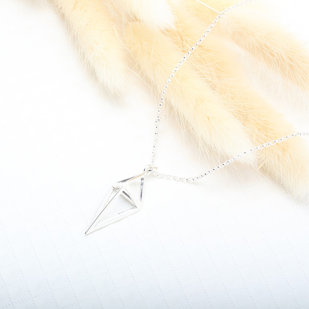 【Angel & Me】定情 幾何 立體 三角 Triangle s925 純銀 項鍊 情人節 禮物, , large