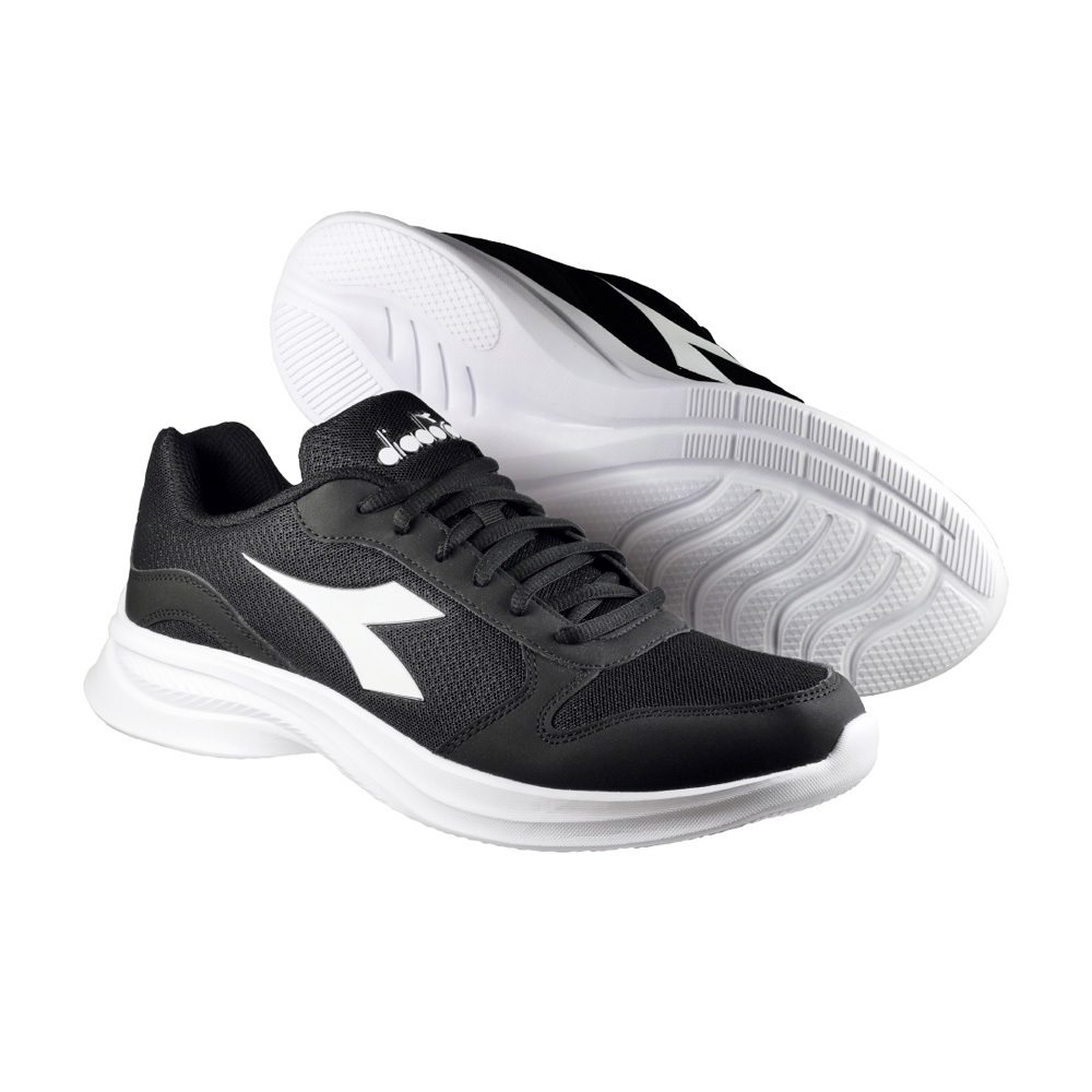 DIADORA迪亞多那 義大利進口 輕量運動慢跑鞋 男運動鞋 男鞋 EASY RUN 透氣 吸震 減壓 輕盈 防滑 黑, , large