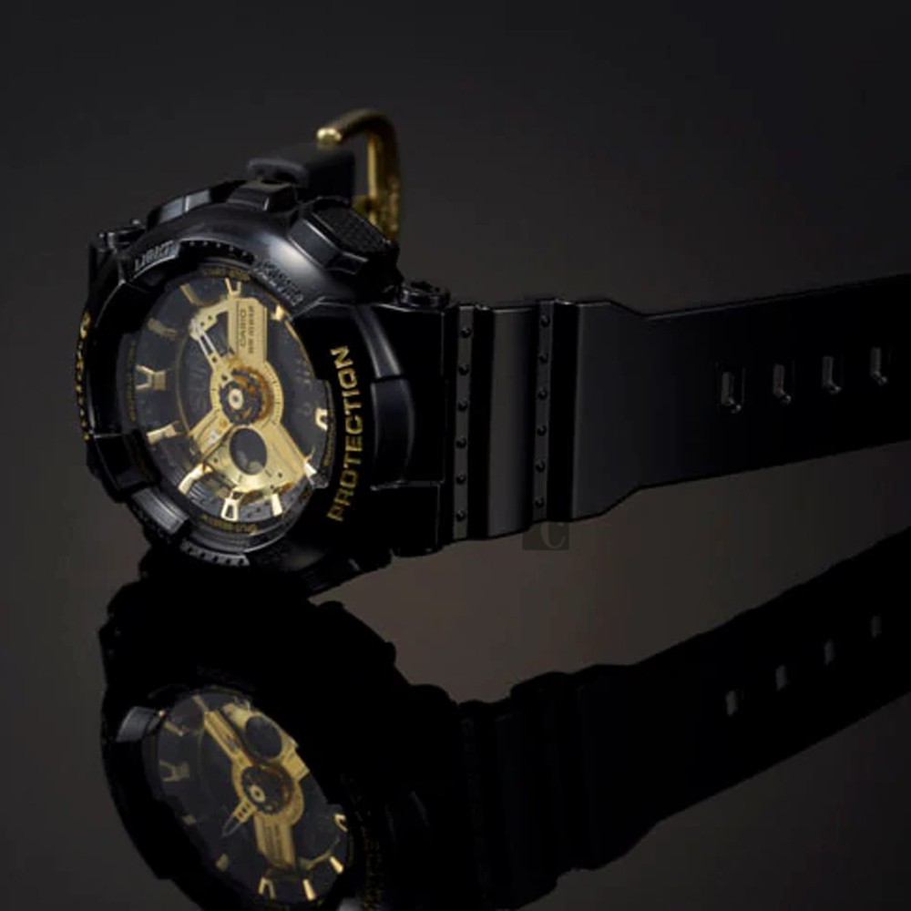 CASIO 卡西歐 Baby-G 黑金率性雙顯錶 BA-110-1ADR, , large