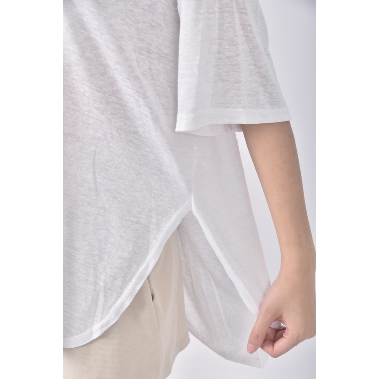 (XL) palette韓牌質感白色短袖上衣二手衣, , large