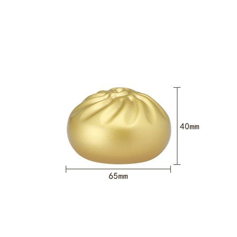 【Rising Fortune Mini Brass Bun &ndash; 1 Piece】Gold Brass Bun Ornament, Auspicious & Luck-Enhancing, Cute Design, Perfect for Gift or Personal Use, Can Double as a Small Storage Box, Attracts Wealth and Blessings, , large