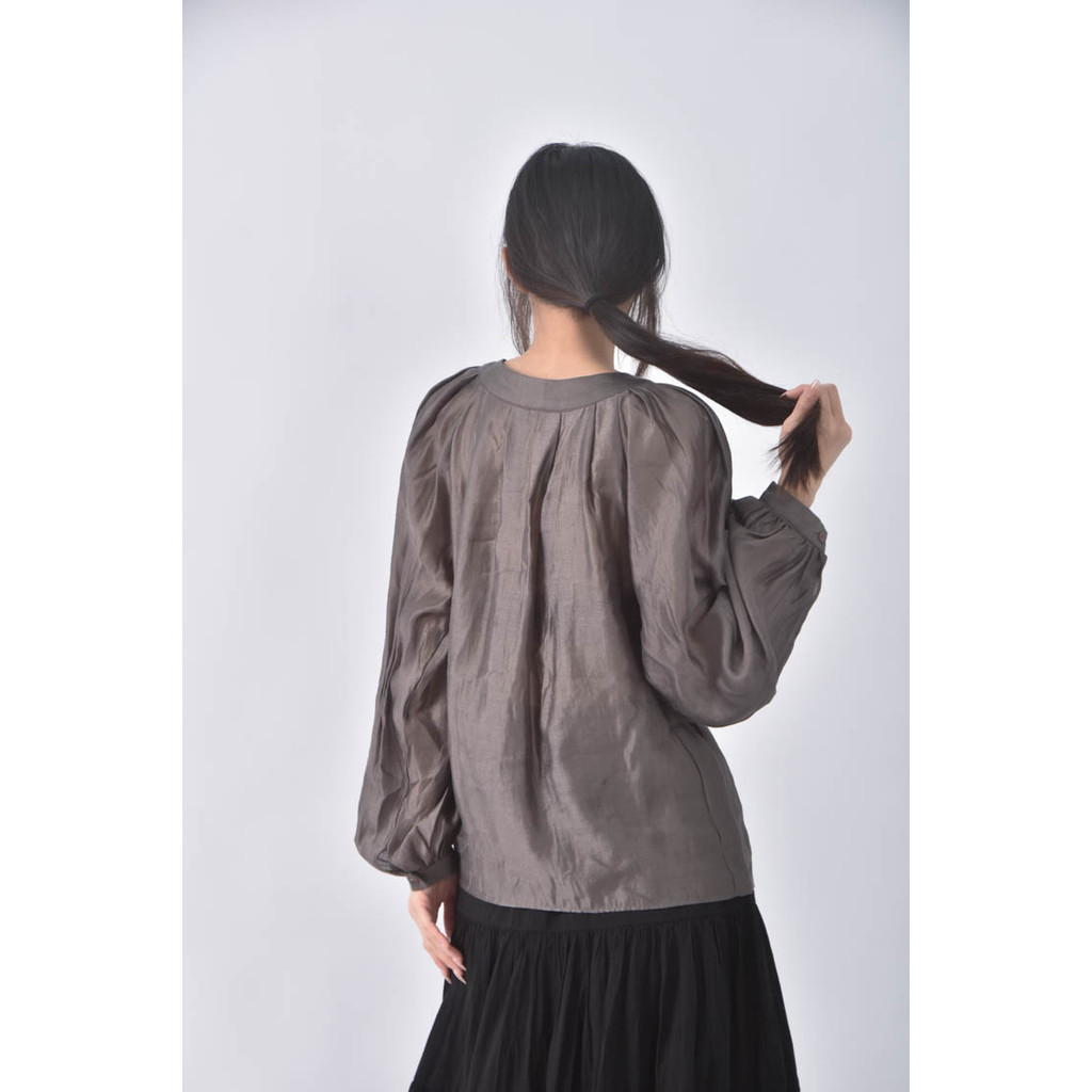 (M) tion韓牌排扣黑色長袖上衣二手衣, , large