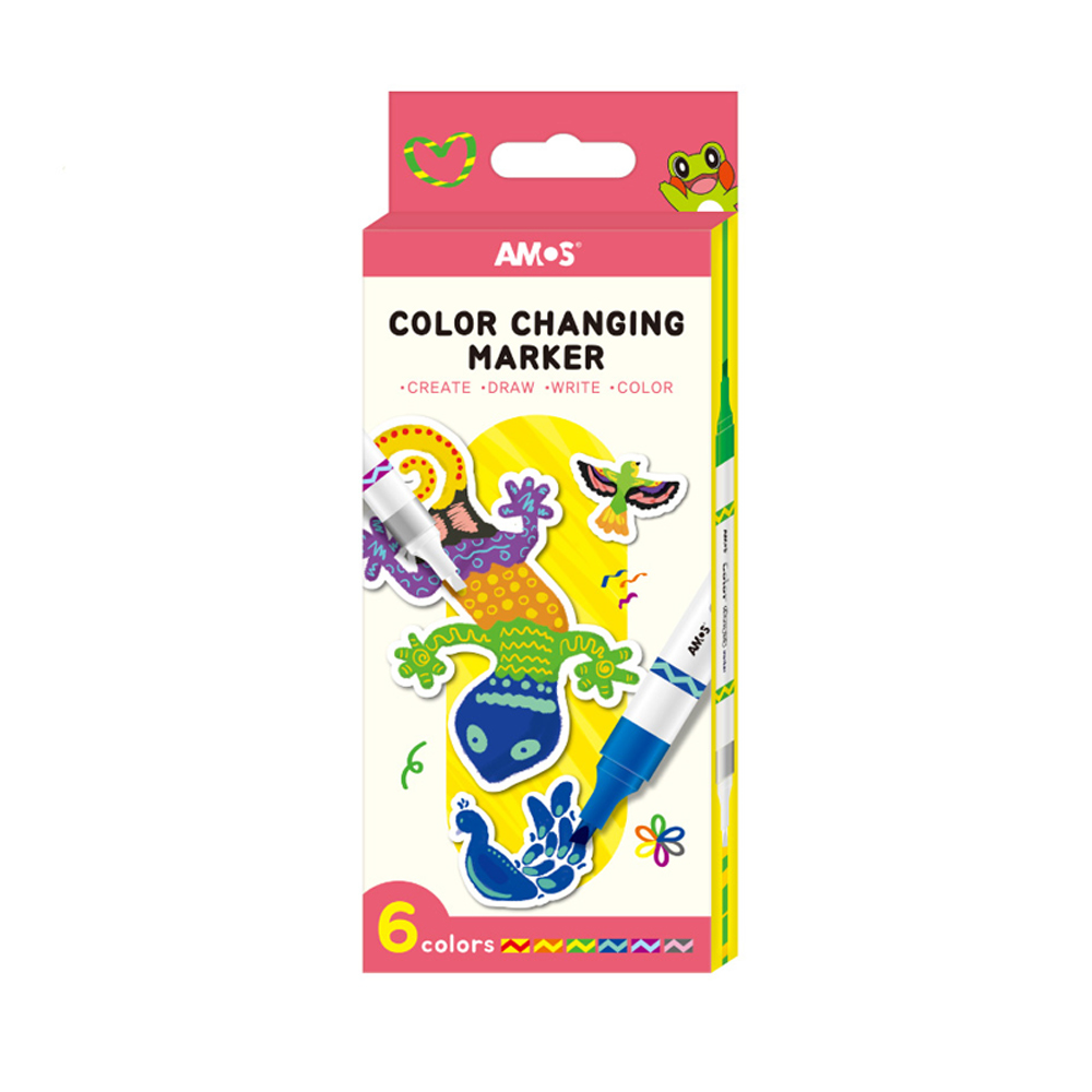 【韓國AMOS】6色魔術變色彩色筆, , large