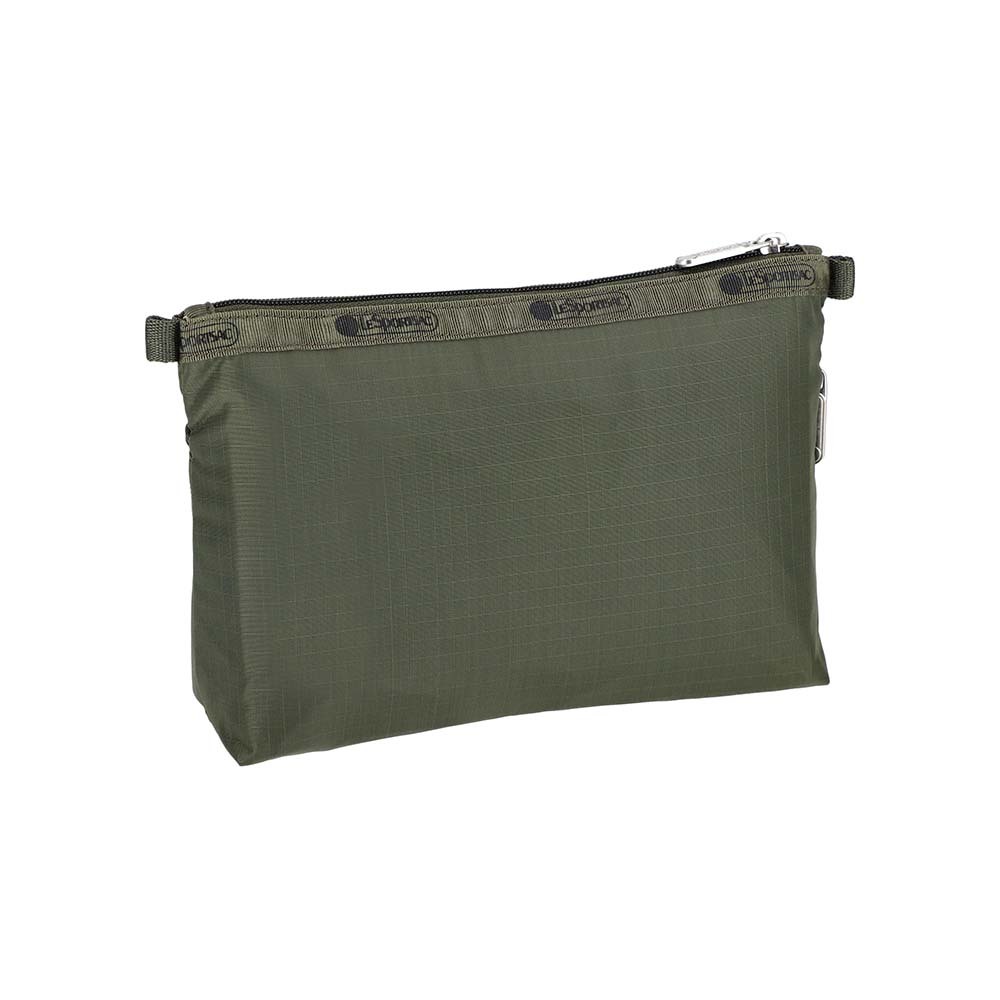 |快速出貨|Lesportsac Cosmetic Clutch 雙層拉鍊收納化妝包/ 橄欖綠, , large