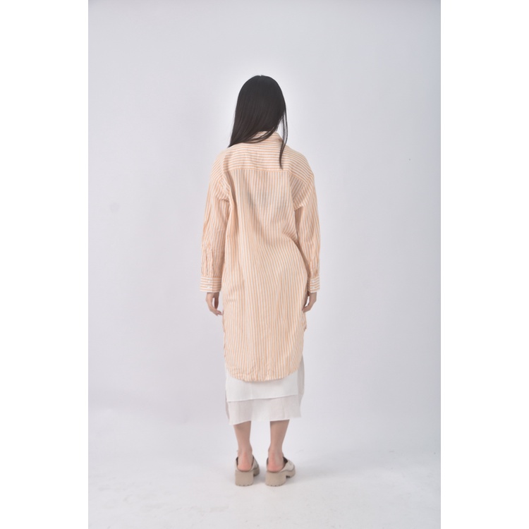 (M) pazzo質感棉質純棉黃色襯衫上衣二手衣, , large