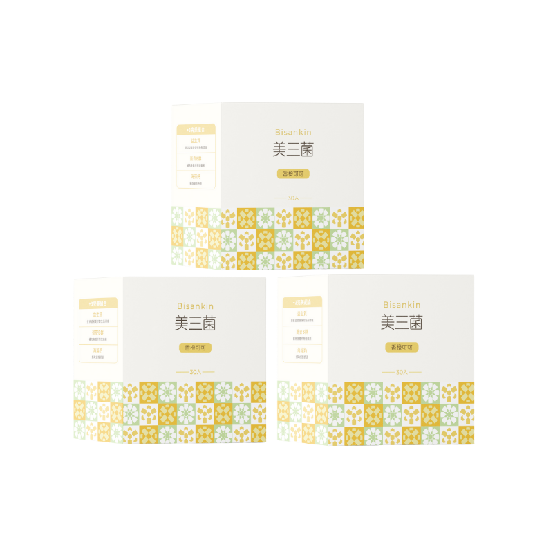 【美三菌】 香橙可可美好日常組｜市售唯一 3 菌種益生菌 × 家樂福限定 3 盒組｜90 入, , large