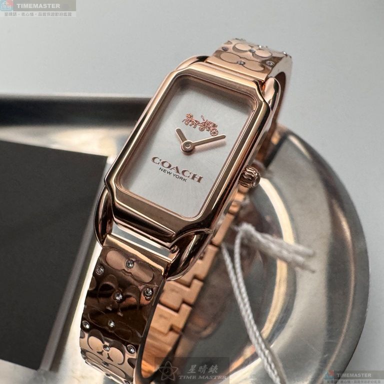 [星晴錶業]COACH手錶,18mm, 28mm,CH00200白色錶面玫瑰金錶殼玫瑰金色精鋼錶帶款, , large