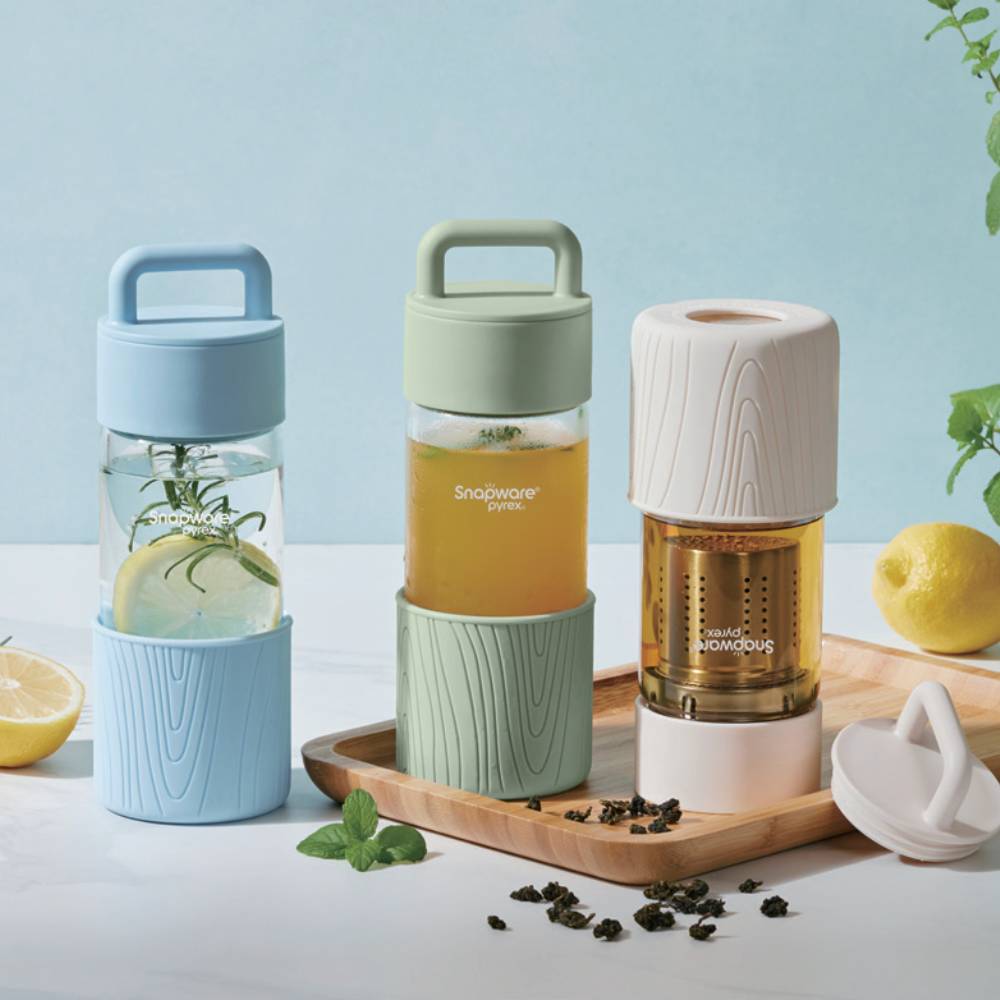 康寧-晶透手提茶隔玻璃水瓶, , large